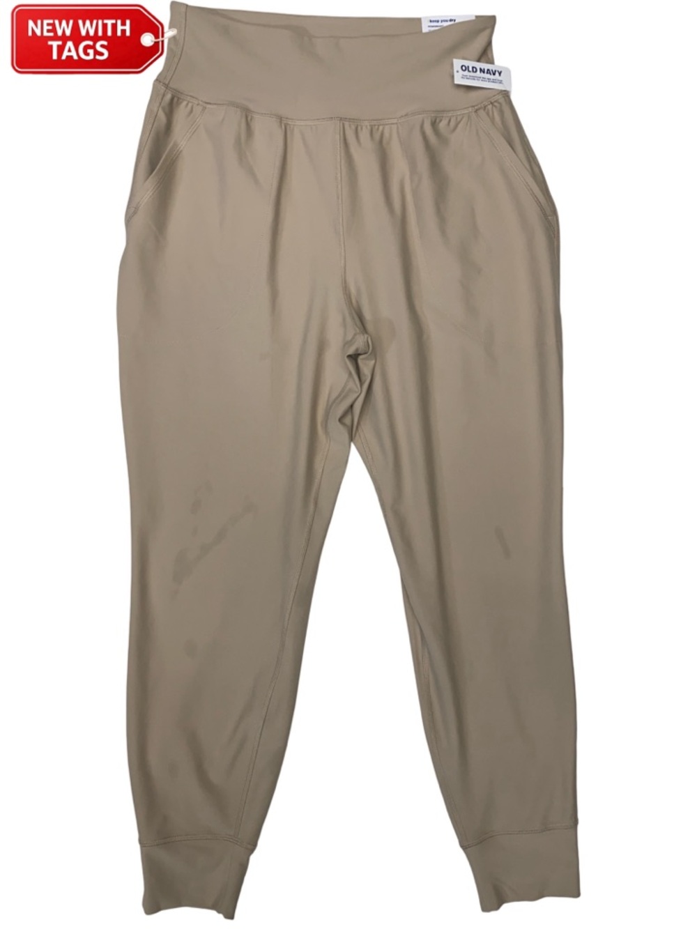 Old Navy Active Powersoft Joggers Womens Medium NWT High Rise Go-Dry Tan